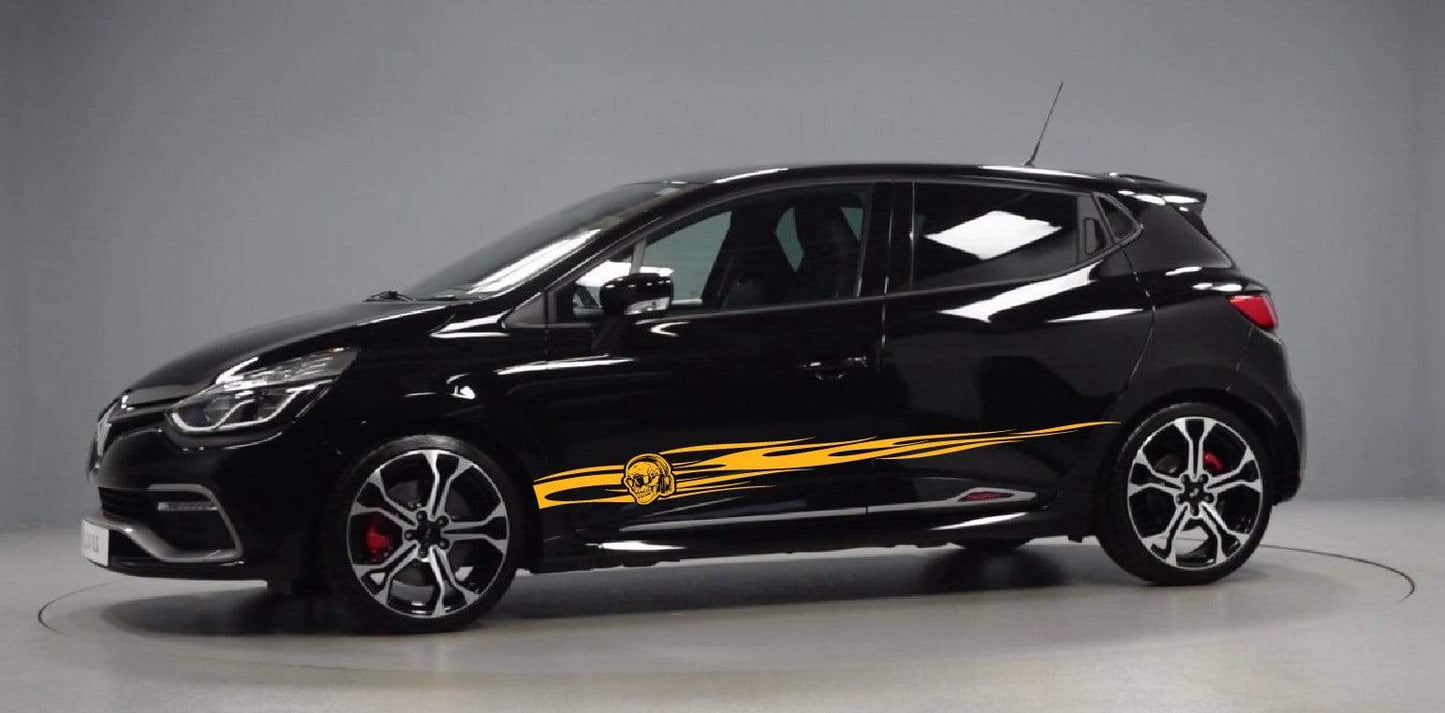 Unique Skull Graphic Gift renault stickers Racing Stripes for Renault Clio