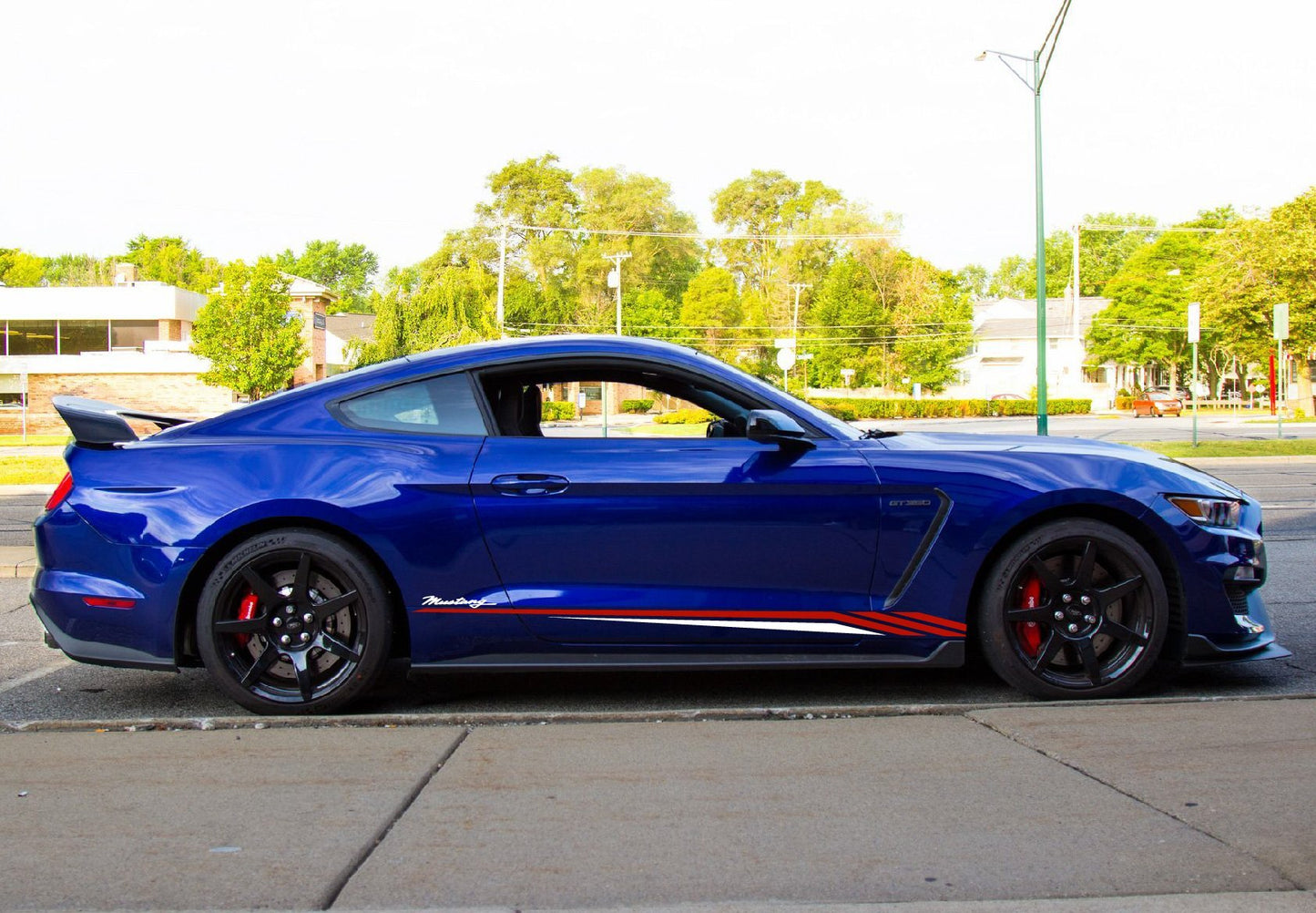 Sticker Compatible With Ford Mustang Finish Design Racing Line Style