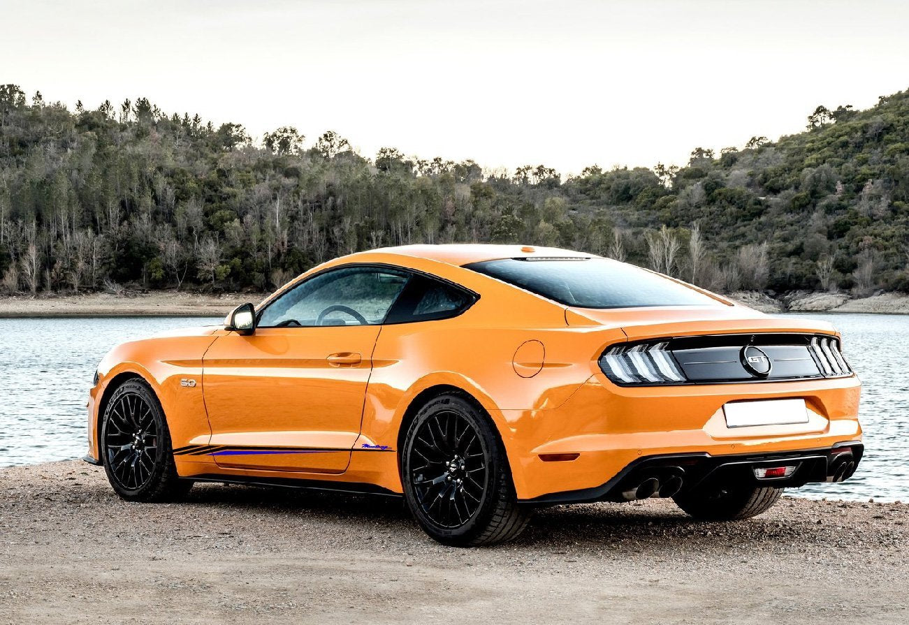 Sticker Compatible With Ford Mustang Finish Design Racing Line Style 