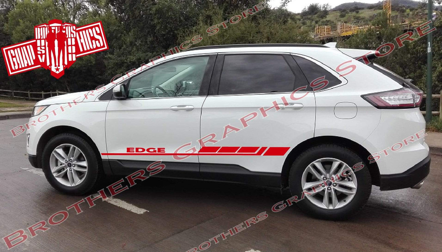 Premium Vinyl Stickers Compatible With Ford Edge Style Design Block Design