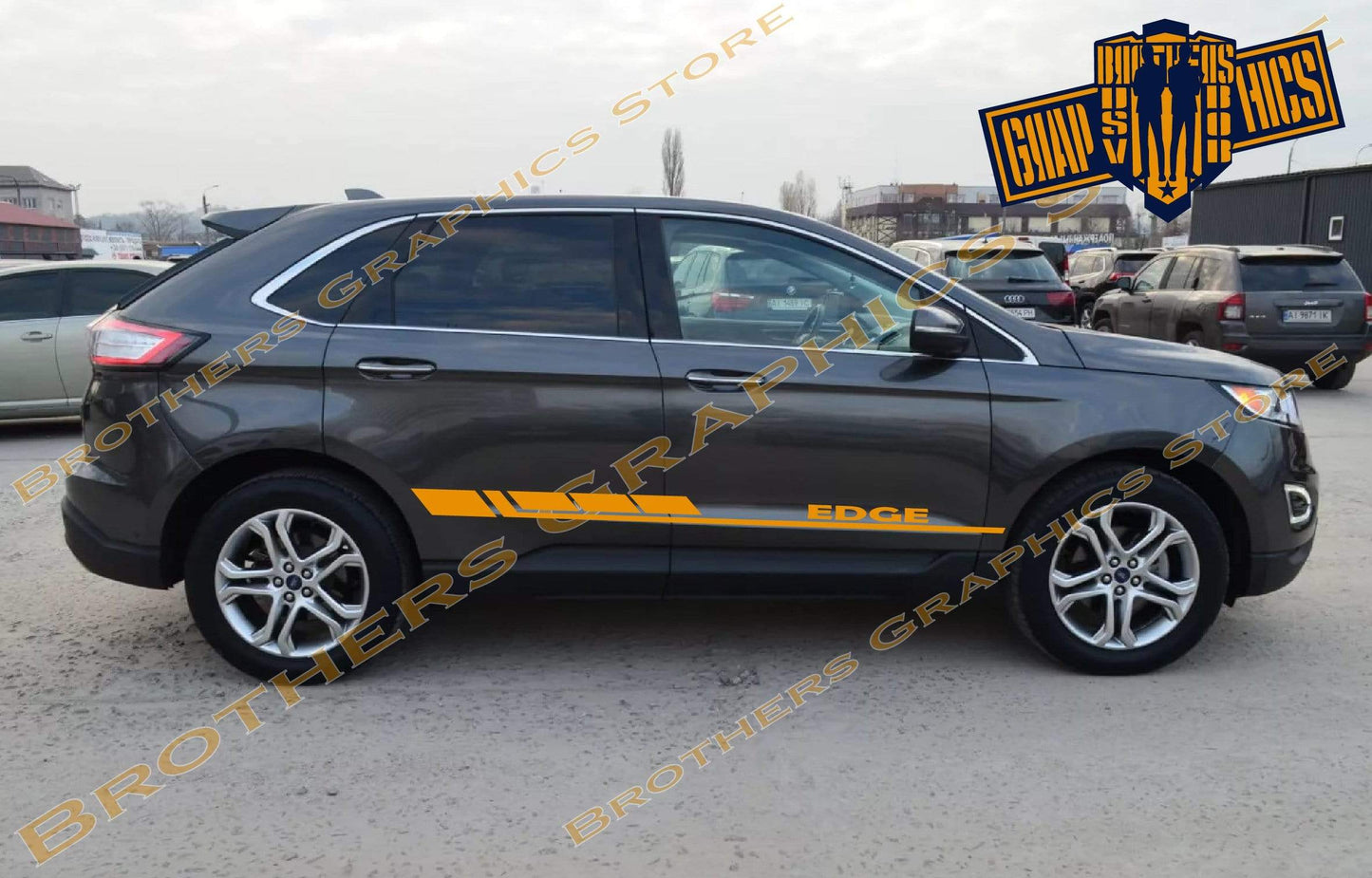 Premium Vinyl Stickers Compatible With Ford Edge Style Design Block Design
