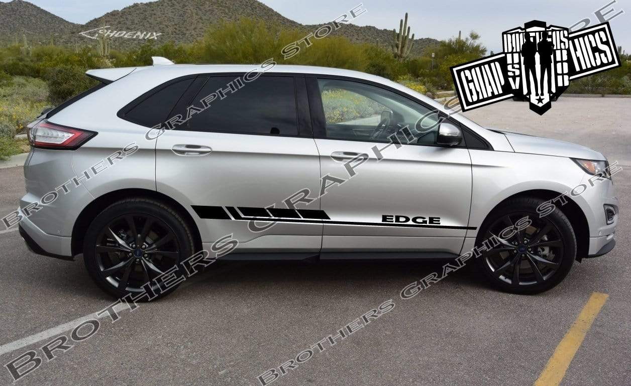 Premium Vinyl Stickers Compatible With Ford Edge Style Design Block Design