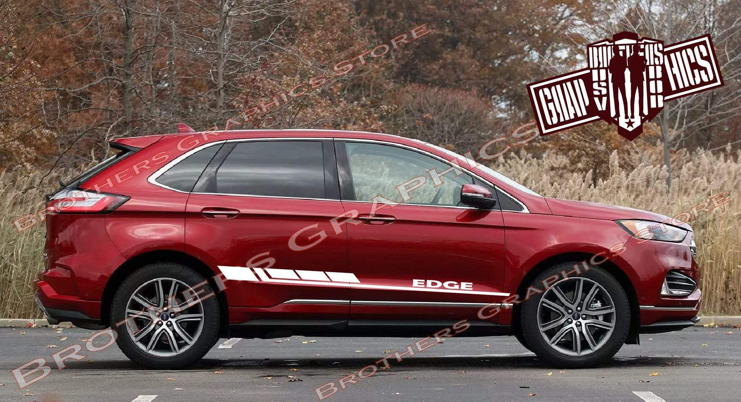 Premium Vinyl Stickers Compatible With Ford Edge Style Design Block Design