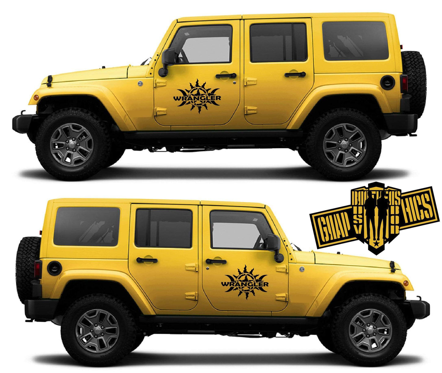 Vinyl Racing Stripe Stickers For Jeep Wrangler - Brothers-Graphics