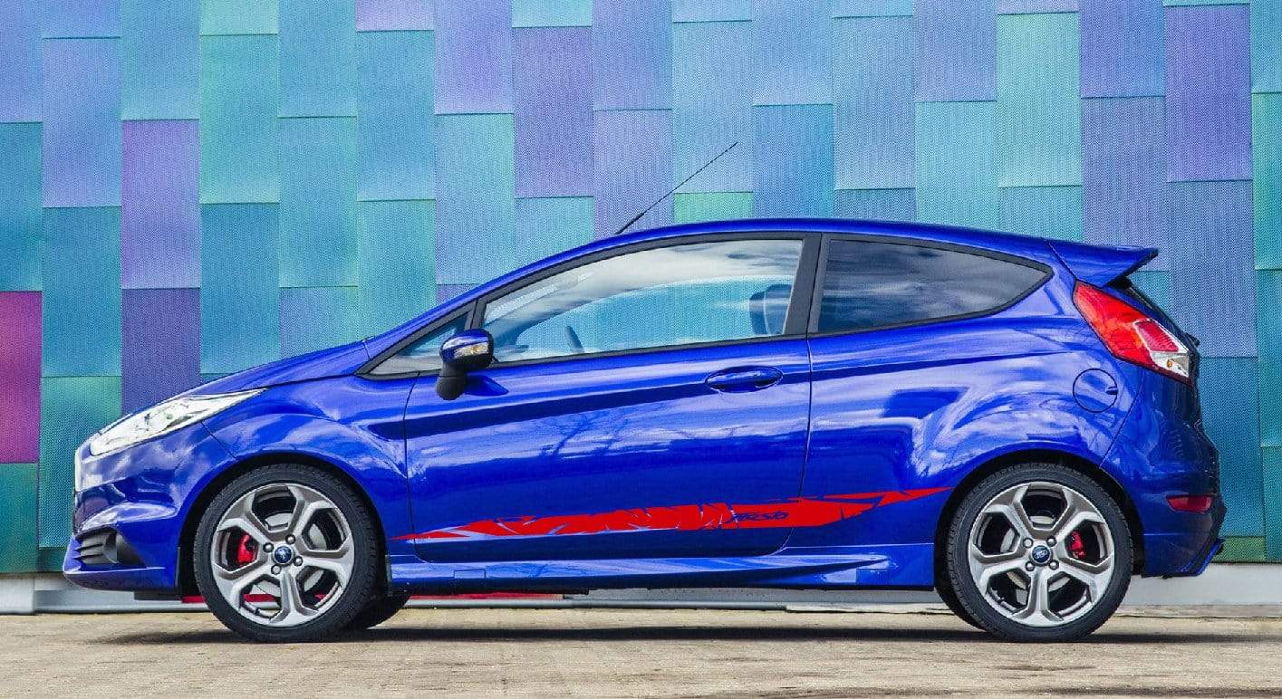 Premium Vinyl Sticker Compatible with Ford Fiesta Sticker Street Auto Stylish Exclusive Easy Application